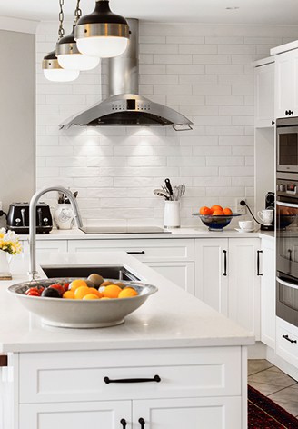 Kitchen stove rangehood white